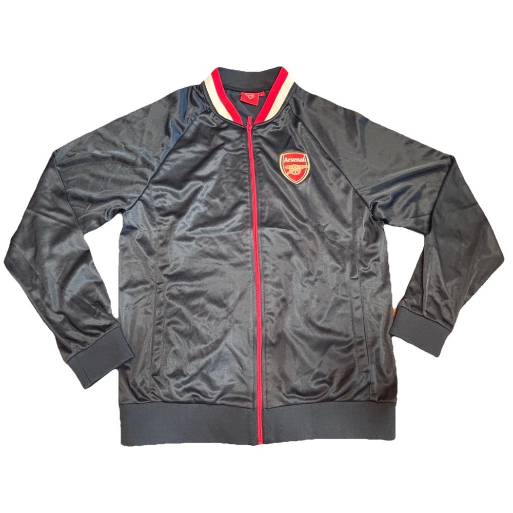 Arsenal Soccer Jacket Men's L Navy Full Zip Track Football Club Crest World Cup
